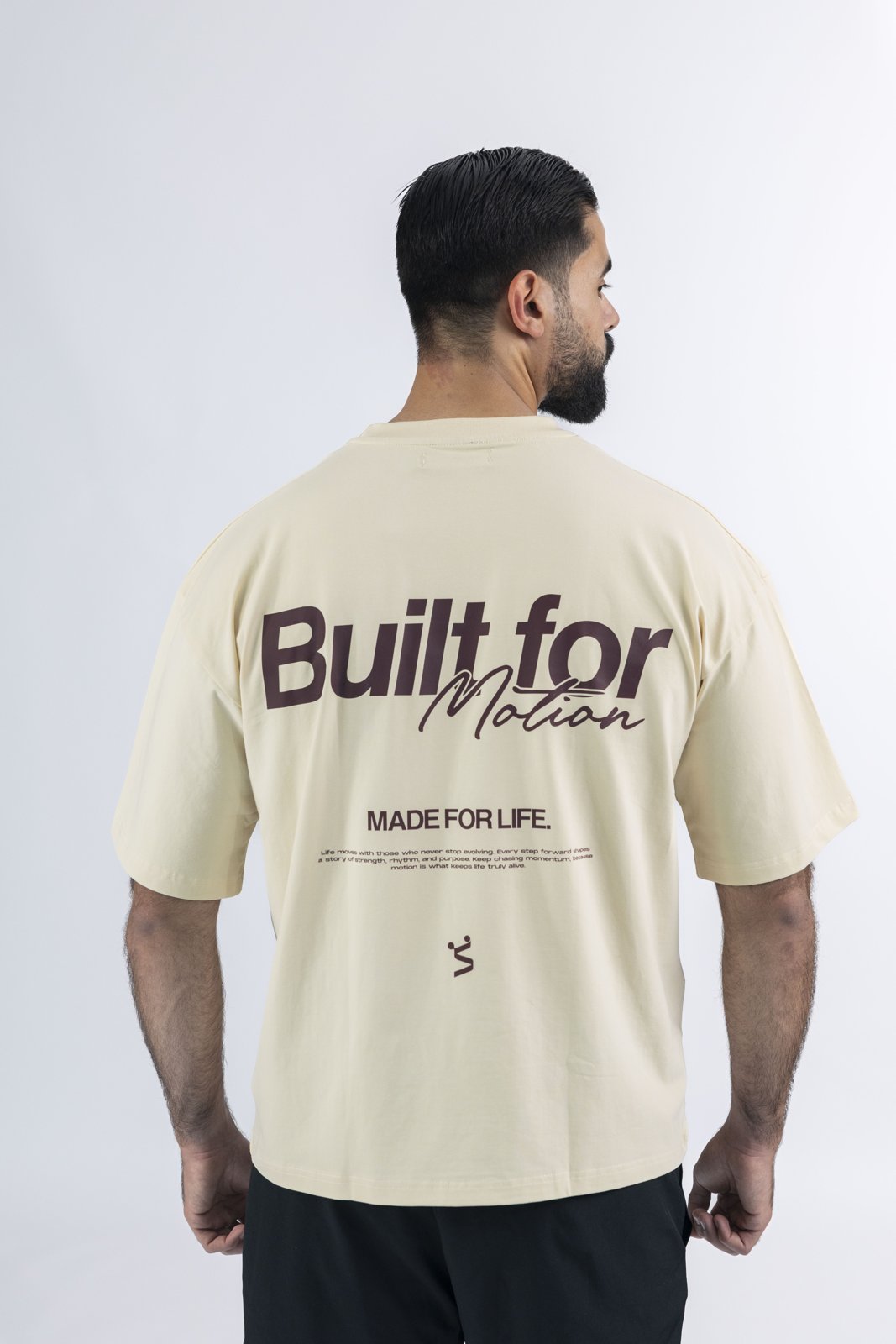 Built for Motion Oversized Tee - Beige