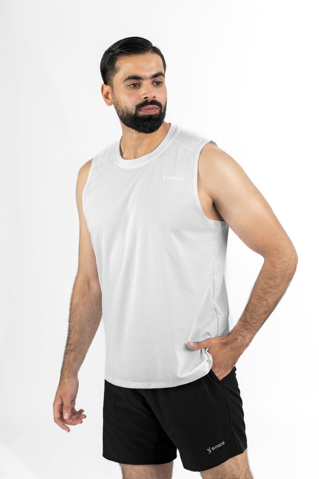 Stride Tank Top - Swan White