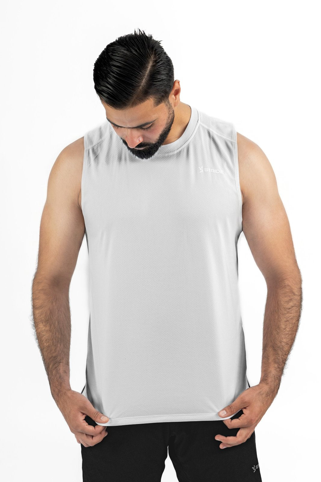 Stride Tank Top - Swan White