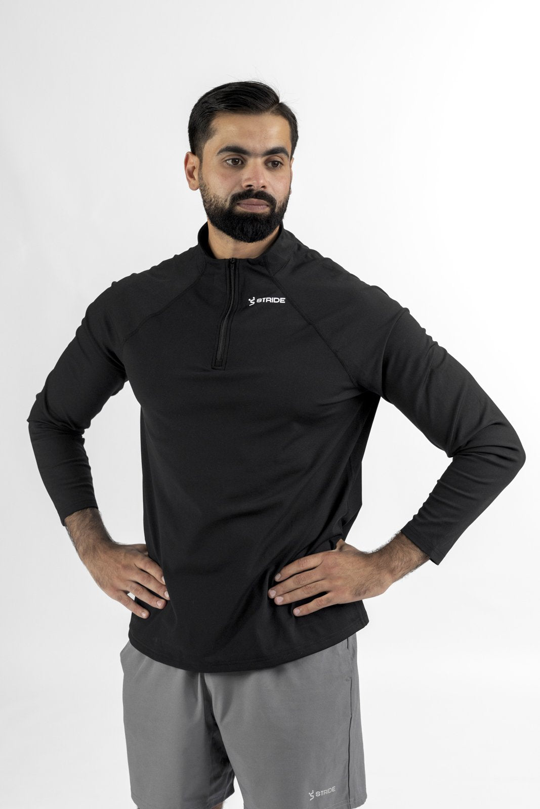 Half-Zip Overjacket - Black