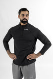 Half-Zip Overjacket - Black