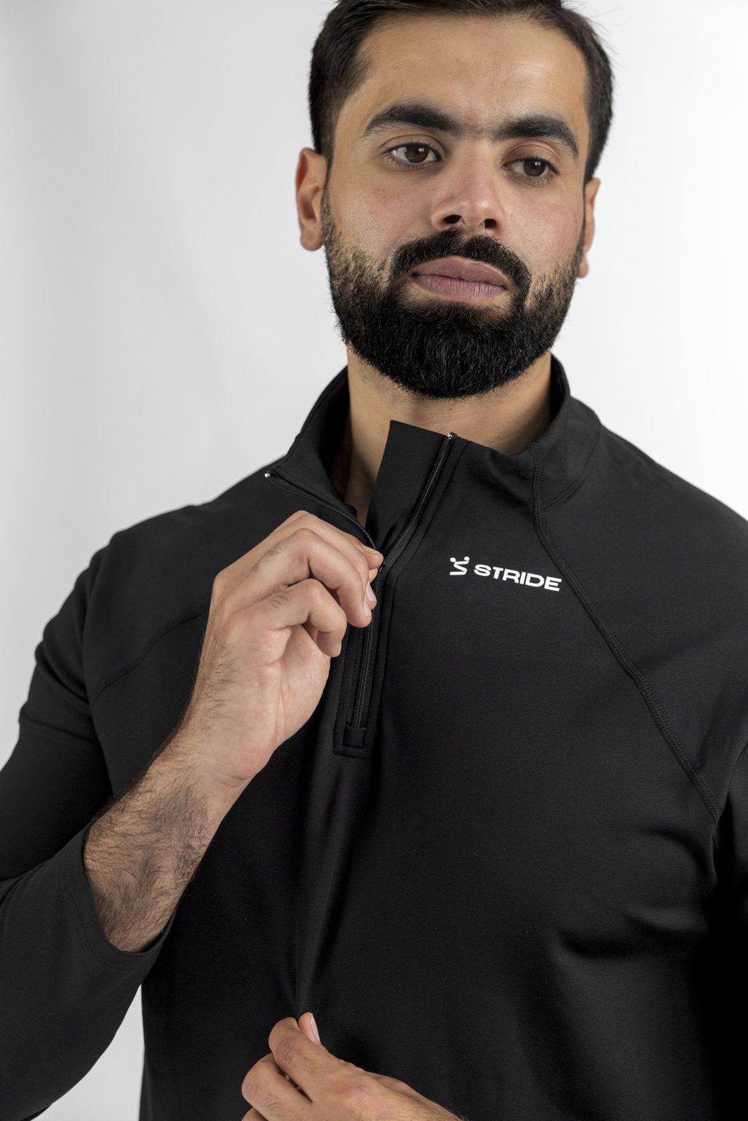 Half-Zip Overjacket - Black