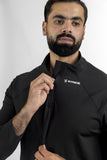 Half-Zip Overjacket - Black