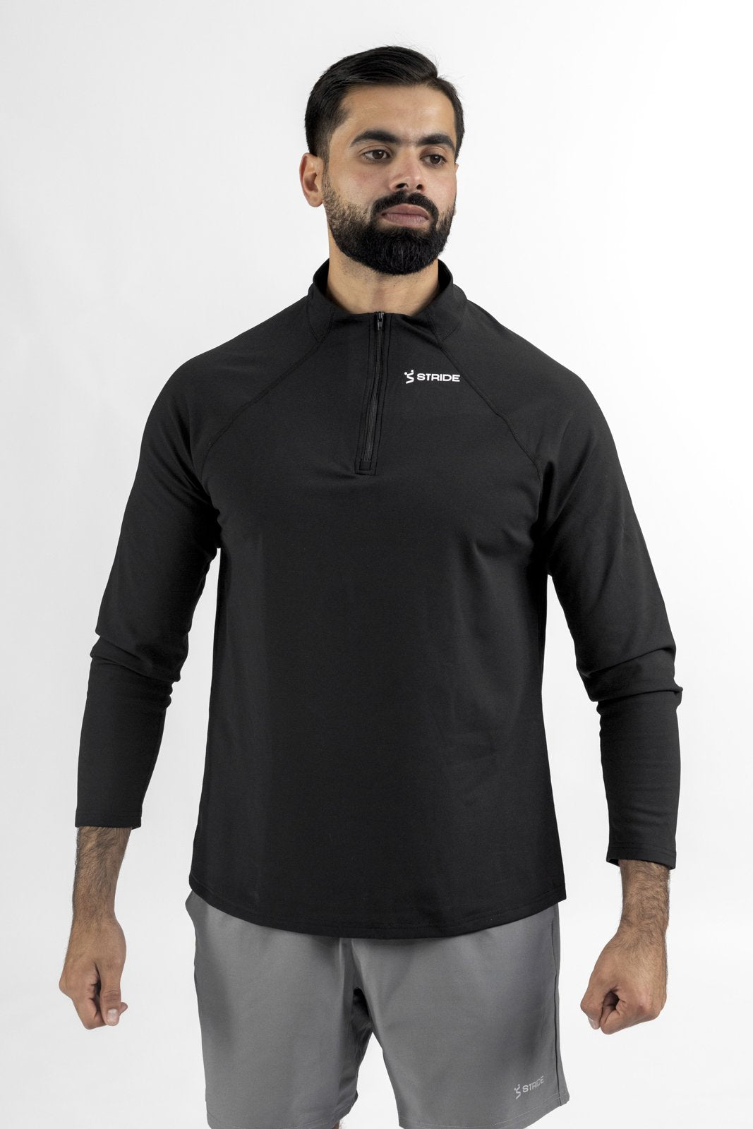 Half-Zip Overjacket - Black