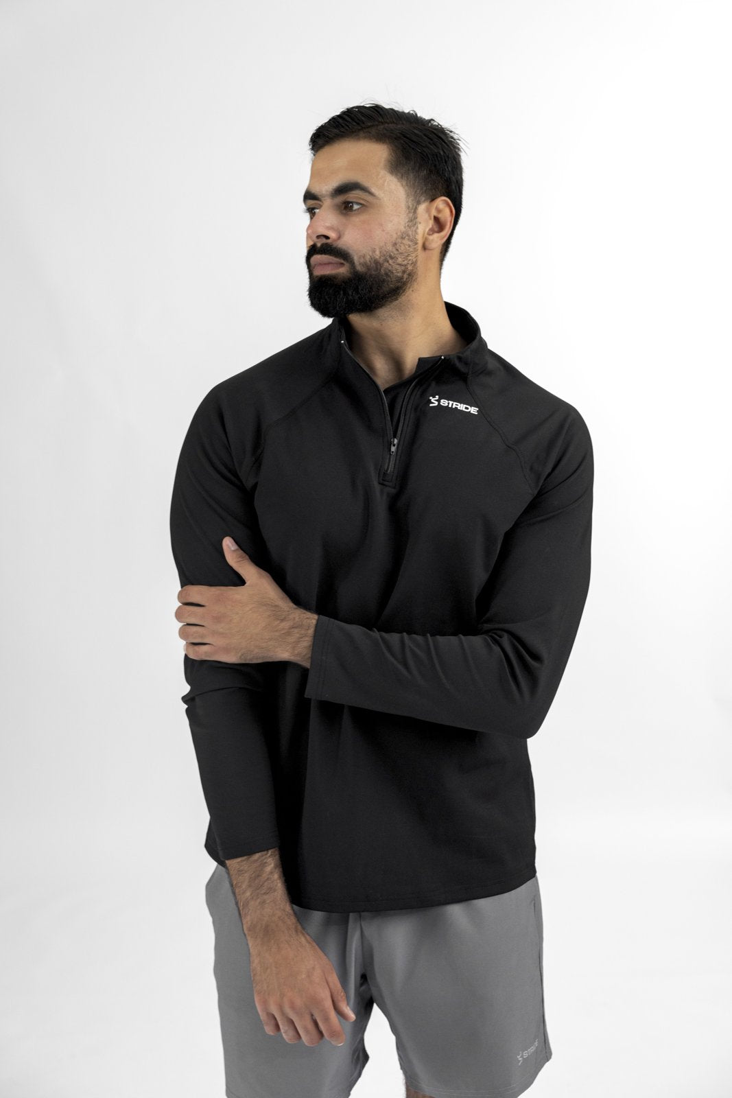 Half-Zip Overjacket - Black