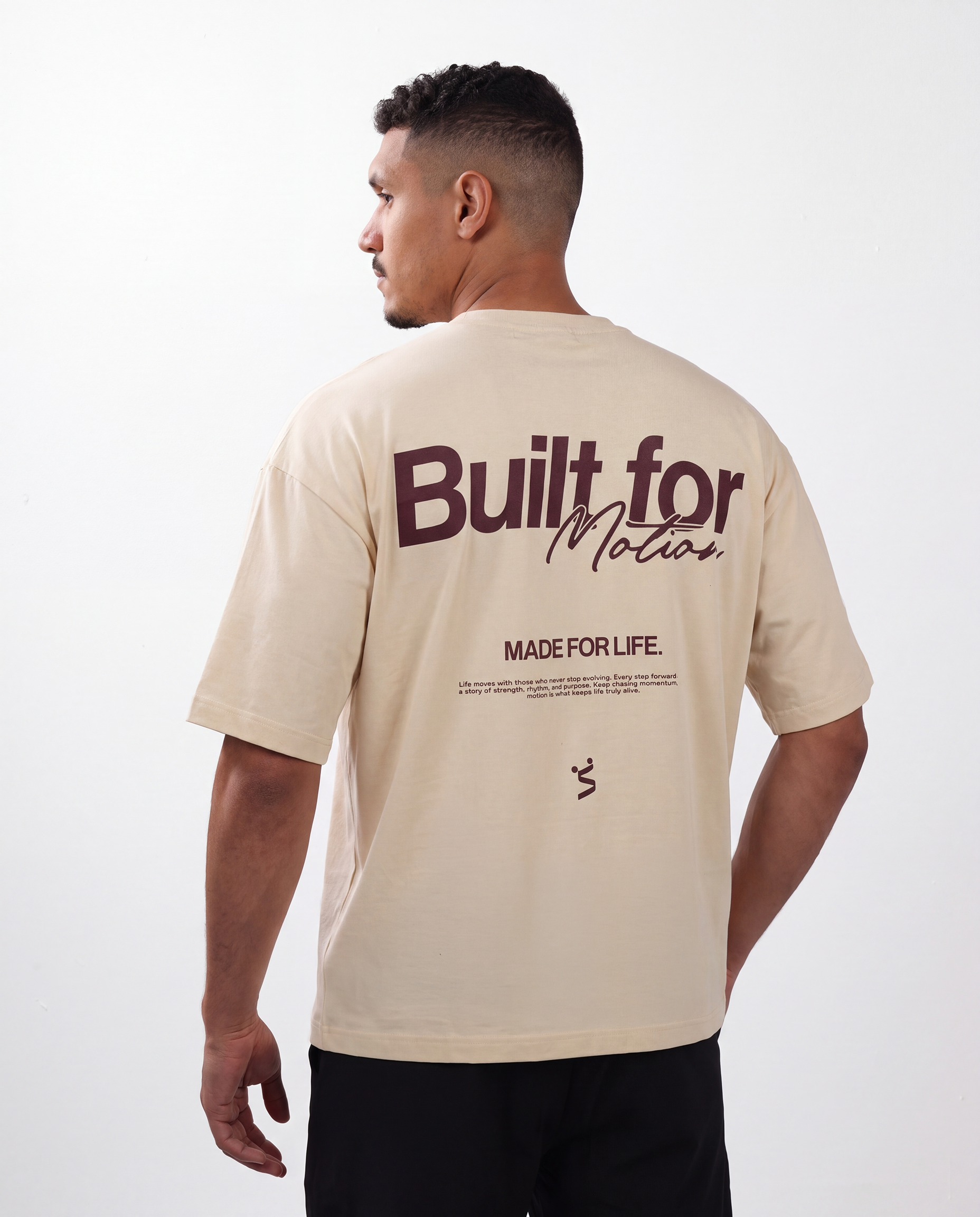 Form Built for Motion Graphic Tee - Beige